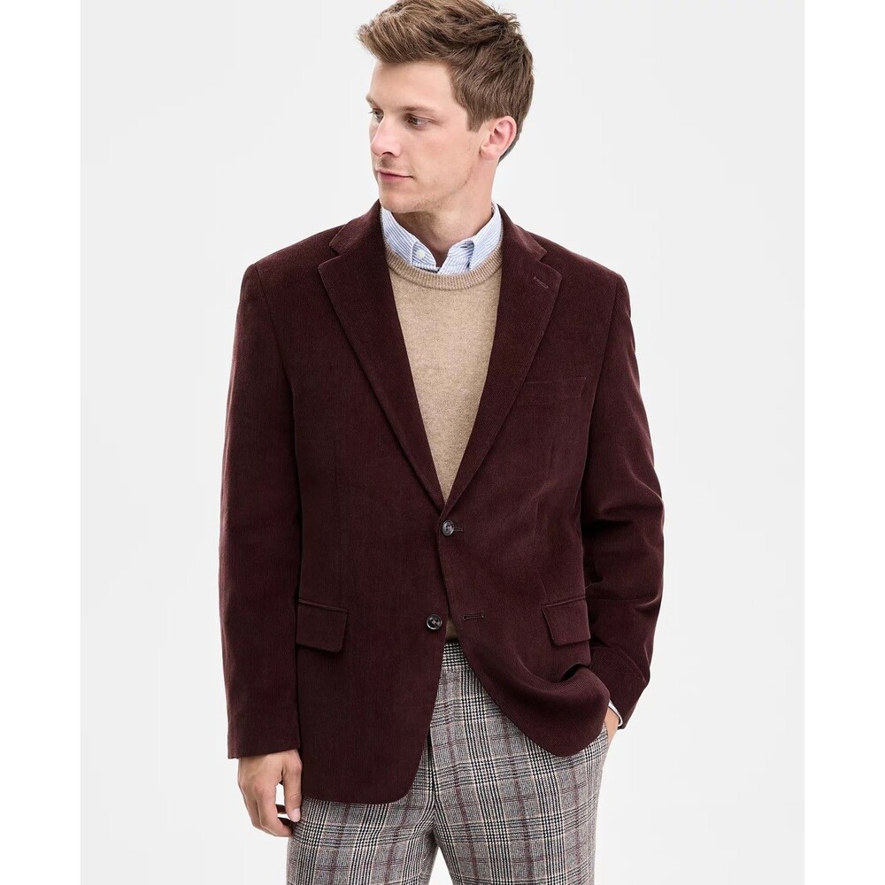 $295 NEW TOMMY HILFIGER MENS 44S CHESTNUT CORDUROY BLAZER SPORT COAT SUIT JACKET